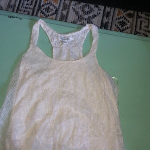 White Lacey tank top